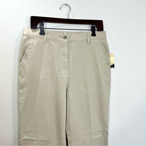 New Woolrich Montevallo Tan Flat Front Straight Leg Pants 10 Tall - Picture 6 of 12